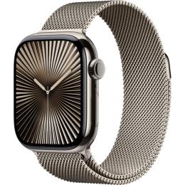 Смарт-годинник Apple Watch Series 10 GPS + Cellular 42mm Natural Titanium Case with Natural Milanese Loop (MWXF3)