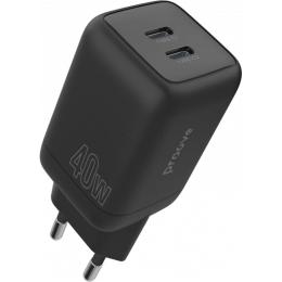 Мережевий зарядний пристрій Proove Silicone Power 40W USB-C/USB-C Black (WCSP4020001)