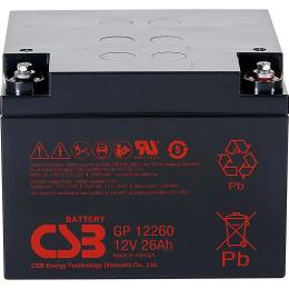Акумулятор CSB AGM 12V (12V/26Ah/312Wh) (GP12260)