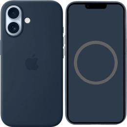 Чохол Silicone Case with Button, Animation & MagSafe для Apple iPhone 17 Midnight AAA