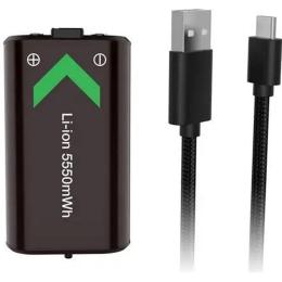 Аккумулятор Dobe TYX-2611 для геймпада Xbox Series S/X + кабель USB-C - USB-A White