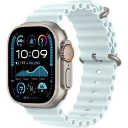 Смарт-часы Apple Watch Ultra 2 49mm Natural Titanium Case with Ice Blue Ocean Band (MYT03+MXTF3)