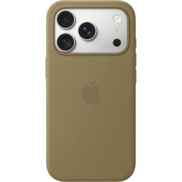 Чехол Silicone Case with Button, Animation & MagSafe для Apple iPhone 18 Pro Max Olive AAA