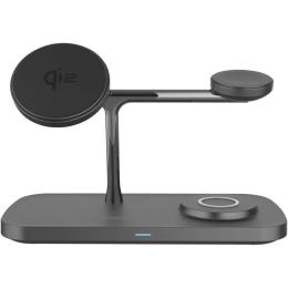 Бездротовий зарядний пристрій Proove Magnetic Field Pro 3in1 Qi2 Black (WSMP15002001)