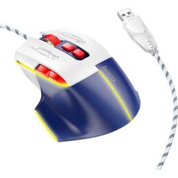 Миша Hoco GM31 Overlord Luminous White/Blue