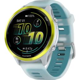 Смарт-годинник Garmin Forerunner 570 47mm Amp Yellow Aluminum with Translucent Whitestone/Turquoise Band (010-02971-01)