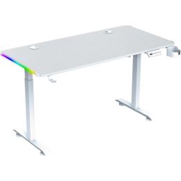 Комп'ютерний ігровий стіл GT Racer T-1231 (120x60x73-117) White