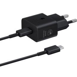 Мережевий зарядний пристрій Samsung 25W + Cable USB-С to USB-С Black (EP-T2510XBEGEU)