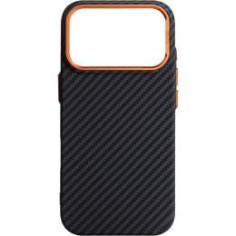 Чехол ArmorStandart LikeCarbon2 SE MagCase для Apple iPhone 17 Pro Black Orange (ARM89161)