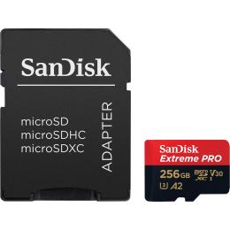 Карта пам'яті SanDisk microSDXC 256GB UHS-I Extreme Pro U3 V30 A2 + SD Adapter (SDSQXCD-256G-GN6MA)