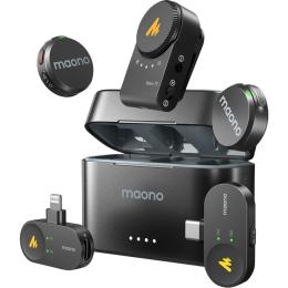 Микрофонная радиосистема Maono Wave T5 Combo 2TX + RX + RX/Lightning + RX/USB-C Black