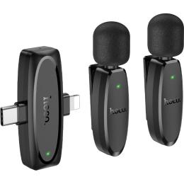 Микрофонная радиосистема Hoco L15 Crystal Lightning/USB-C Black (638623)