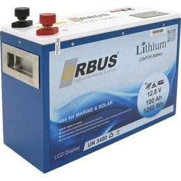 Акумулятор ORBUS LiFePO4 12V (12.8V/100Ah/1280Wh) (LIT12-100Б)