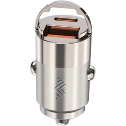 Автомобильное зарядное устройство Monblan R1 Car Pro Series USB-A+USB-C 30W Titanium