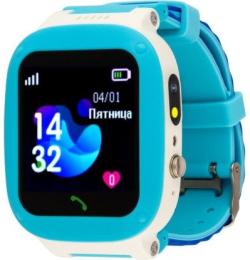 Дитячий смарт-годинник AmiGo GO004 Splashproof Camera+LED (Blue)