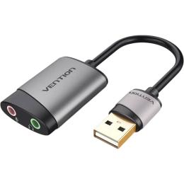 Звуковая карта Vention Audio USB AM to 2x3.5mm F 0.15m gray Vention (CDKHB)
