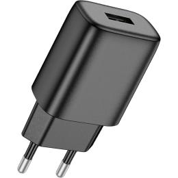 Сетевое зарядное устройство Hoco C134A Solid 12W Black (6942007621298)