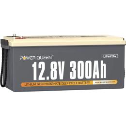Акумулятор Power Queen LiFePO4 12V (12.8V/300Ah/3840Wh) (BMS 200A/200A) (PowerQueen-128V300)