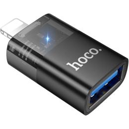 Перехідник Hoco UA36 Lightning Male to USB-A Female OTG Black