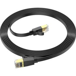 Патч-корд Hoco US07 General Cat 6 U/UTP Pure Copper Flat Network Cable 3m Black (780690)