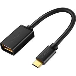 Перехідник Ugreen US154 USB-C to USB-A OTG 15см Black (30175)
