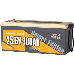 Аккумулятор Power Queen LiFePO4 Smart BT 24V (25.6V/100Ah/2560Wh) (BMS 100A/100A) (PowerQueen-24V100Ah-BT)