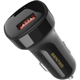 Автомобильное зарядное устройство Senteo Q-04 Fantom Series PD3.0+QC3.0 65W Black