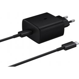 Зарядное устройство Samsung 45W + Cable USB-C to USB-C Black (EP-TA845XBEGRU)