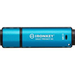USB флеш-накопичувач Kingston IronKey Vault Privacy 50 64GB USB-A 3.2 Gen 1 Blue (IKVP50/64GB)