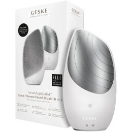 Термощетка для лица GESKE Sonic Thermo Facial Brush 6в1 White (HB0084)