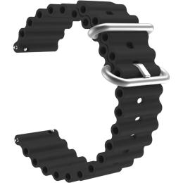 Універсальний ремінець для смарт-годинників Ocean Band 22mm Black