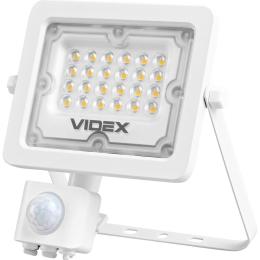 Світлодіодний прожектор Videx F2e 20W 5000K з датчиком руху і освітленості (VL-F2e205W-S)