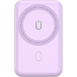 Зовнішній акумулятор WiWU Snap Cube Magnetic Wireless Charger 10000mAh Purple (6936686409391)