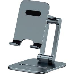 Підставка для смартфона Baseus Desktop Biaxial Foldable Metal Stand Gray (LUSZ000013)