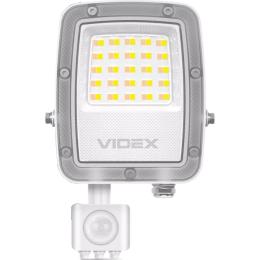 Светодиодный прожектор Videx F5 20W с датчиком движения и освещенности White (VL-F5-020CW-S)