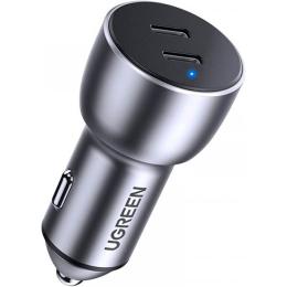 Автомобільний зарядний пристрій Ugreen CD213 QC 3.0 Dual USB-C 40W Grey (70594)
