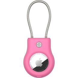 Чехол для поисковой метки Apple AirTag Keychain with Wire Cable Pink