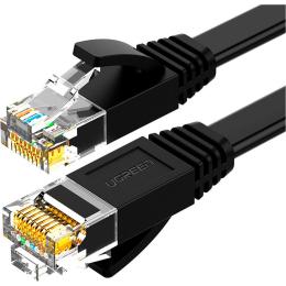 Патч-корд Ugreen NW102 Cat 6 U/UTP Lan Flat Cable 1m Black (50173)