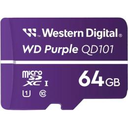 Карта памяти WD QD101 microSDXC 64GB Class 10 UHS-I U1 V10 (R-100 MB/s) Purple (WDD064G1P0C)