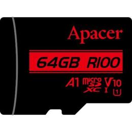 Карта пам'яті Apacer MicroSDXC 64GB Class 10 UHS-I/U1 R100 (AP64GMCSX10UB-RA)