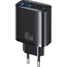 Сетевое зарядное устройство Usams US-CC330 T70 2хUSB-A + 2хUSB-С 40W Black
