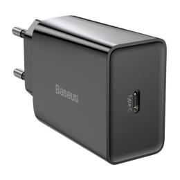 Мережевий зарядний пристрій Baseus Speed Mini PD Charger 20W (CCFS-SN01) Black