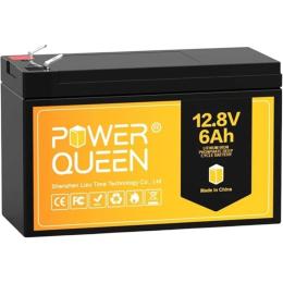 Акумулятор Power Queen LiFePO4 12V (12.8V/6Ah/76.8Wh) (BMS 6A/6A) (Power Quee-LiFePO4-12.8-6)