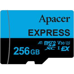 Карта пам'яті Apacer microSDXC 256GB Class 10 UHS-I U3 V30 A1 (AP256GMCEXG3X17-RA)