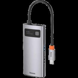 USB-хаб Baseus Metal Gleam Series 4-in-1 Multifunctional Type-C Hub Docking Station Gray (CAHUB-CY0G)