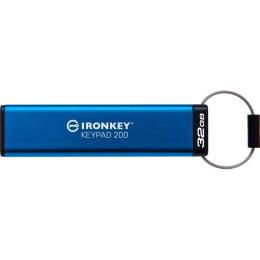 USB флеш-накопитель Kingston IronKey Keypad 200 32GB USB-A 3.2 Gen 1 Blue (IKKP200/32GB)