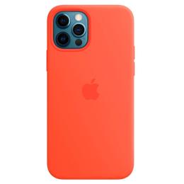 Чохол Silicone Case з MagSafe для Apple iPhone 12/12 Pro (Electric Orange) ААА