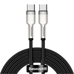 Кабель Baseus Cafule Metal USB-C to USB-C 100W 1m Black (CATJK-C01)