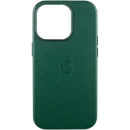 Чохол Leather Case with MagSafe для Apple iPhone 16 Pro Max Green AAA