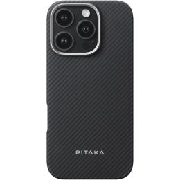 Чехол Pitaka Ultra-Slim Case 600D Twill MagEZ для Apple iPhone 16 Pro Black/Grey (KI1601PA)